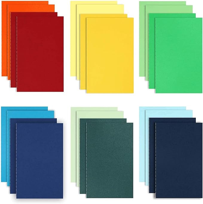 EOOUT 24pcs Colored Journal Notebooks Bulk, 5.5" X 8.5" Ruled Lined Journal, Soft Cover, 60Pages,... | Amazon (US)