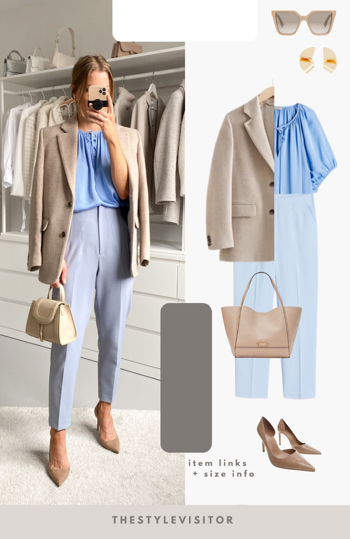 Work outfit with satin blouse (s) and my favorite blazer (34). The blue trousers are from zara and available in 5 different colors. Love this color palette for spring. Read the size guide/size reviews to pick the right size.

Leave a 🖤 to favorite this post and come back later to shop

#work outfit #office look #satin shirt 

#LTKSeasonal #LTKstyletip #LTKworkwear