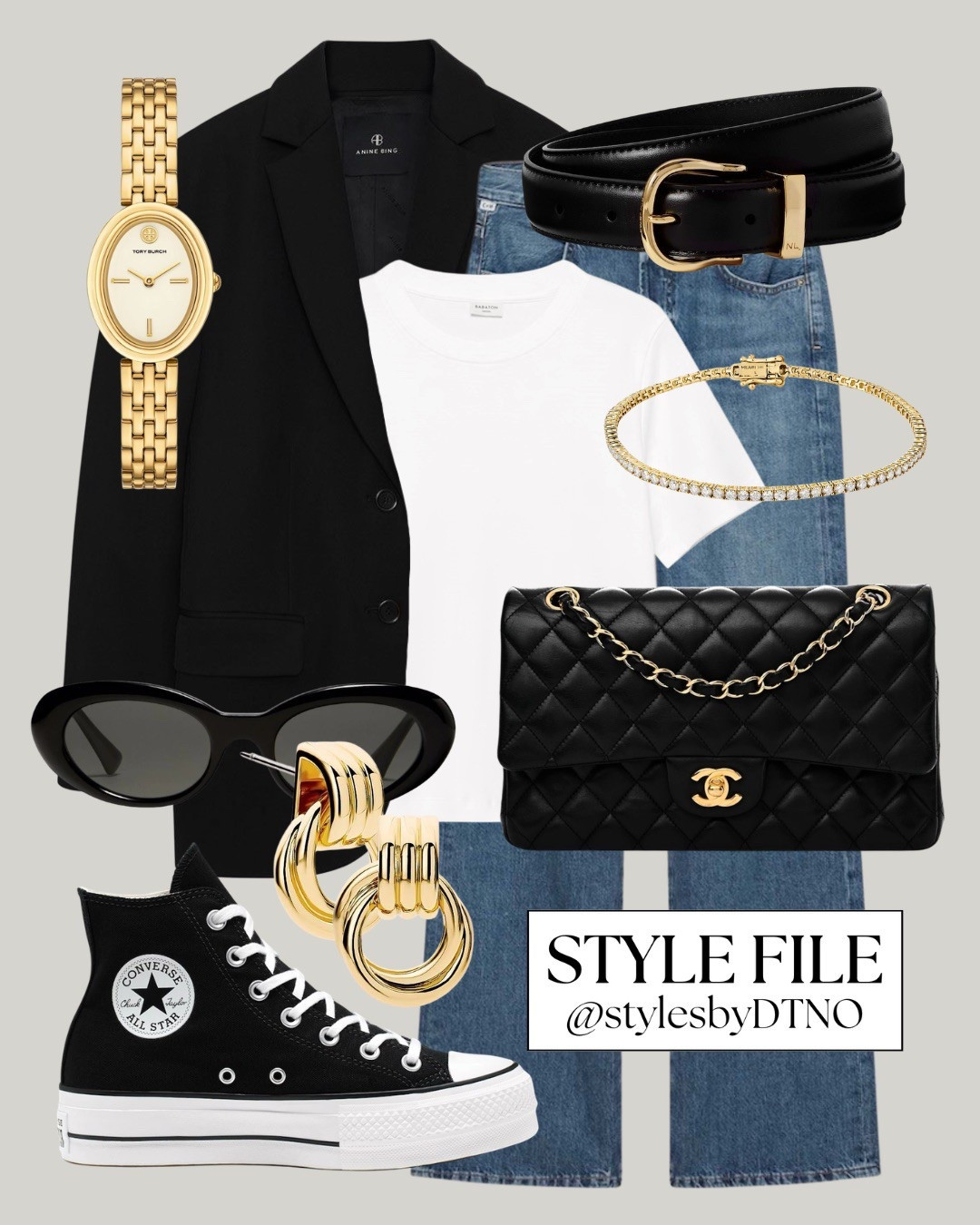 Styling a black Anine Bing oversized blazer with white Aritzia t shirt, Citizens of Humanity wide leg jeans, Converse Chuck Taylor all star platform sneakers, and a Chanel medium double flap crossbody bag (affordable alternatives are listed below)

Tags: Spring Outfit, Minimalist Fashion, Capsule Wardrobe 2026, OOTD, Elevated Casual, Outfit Ideas, Neutral Fashion, Look For Less, Everyday Outfit, High Street Fashion, Wardrobe Essentials, Effortless Style,

#LTKootd #LTKSeasonal