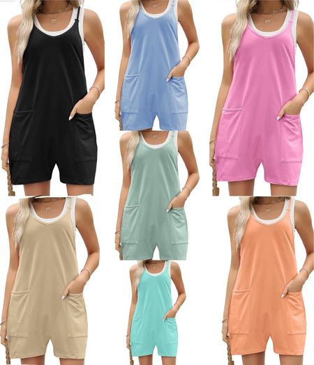 The cutest shorts romper jumpsuit for women on Amazon! Comfy romper on Amazon!! Athletic romper for women! Coupon!! On sale!! Amazon deal of the day!! 