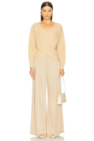 L'AGENCE Antonella Surplus Pullover Sweater in Warm Sand from Revolve.com | Revolve Clothing (Global)