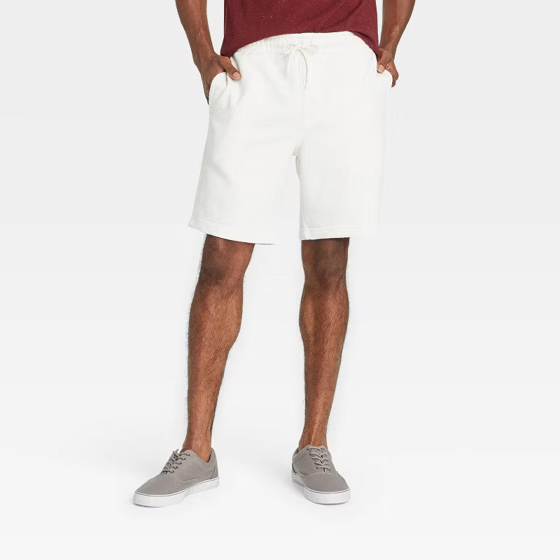 Men's 8.5" Knit Shorts - Goodfellow & Co™ Off-White L | Target