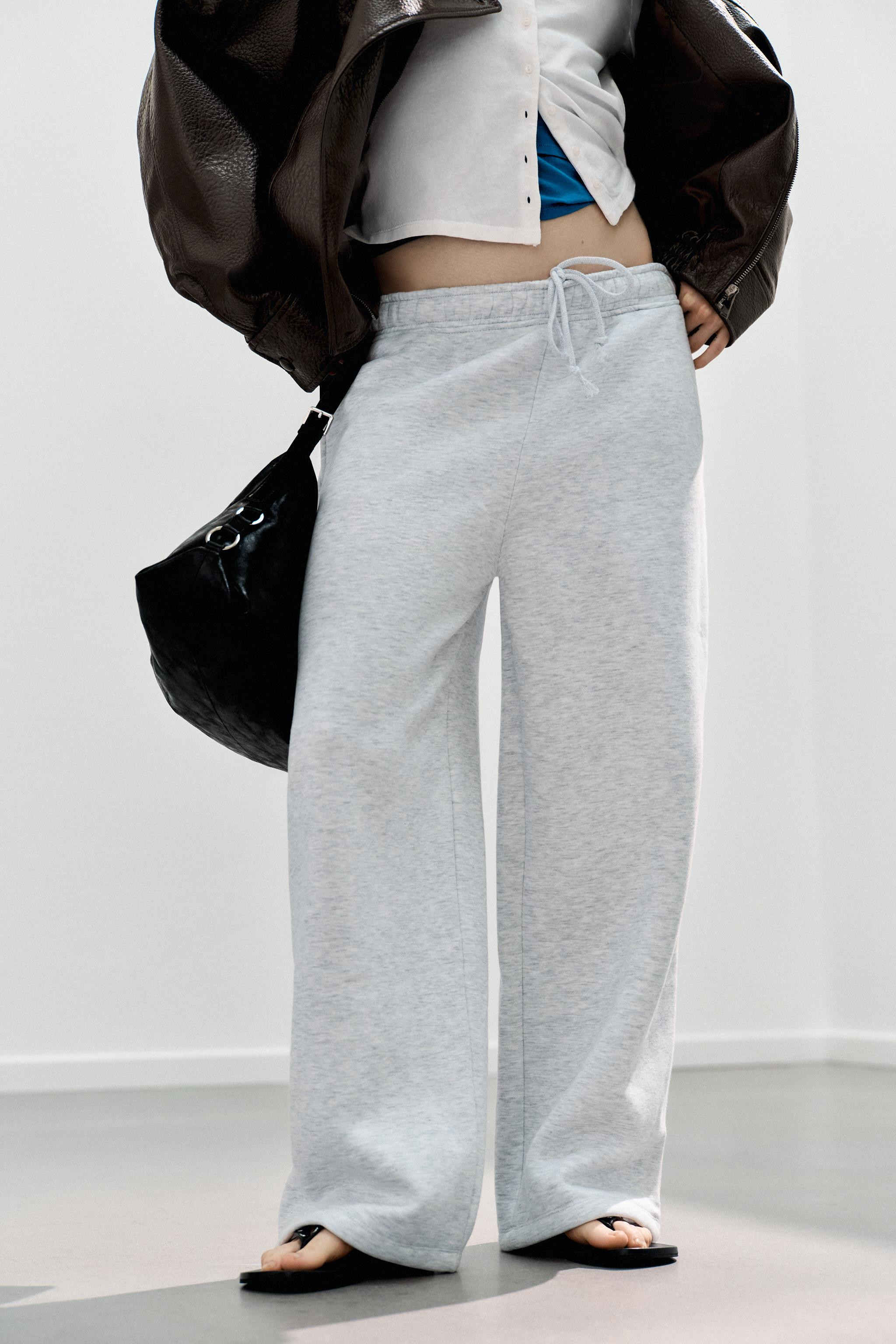 BASIC STRAIGHT-LEG PLUSH PANTS WITH ADJUSTABLE HEM | Zara US