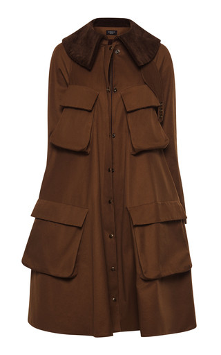 Pocket-Detailed Flared Cotton Gabardine Trench Coat | Moda Operandi (Global)