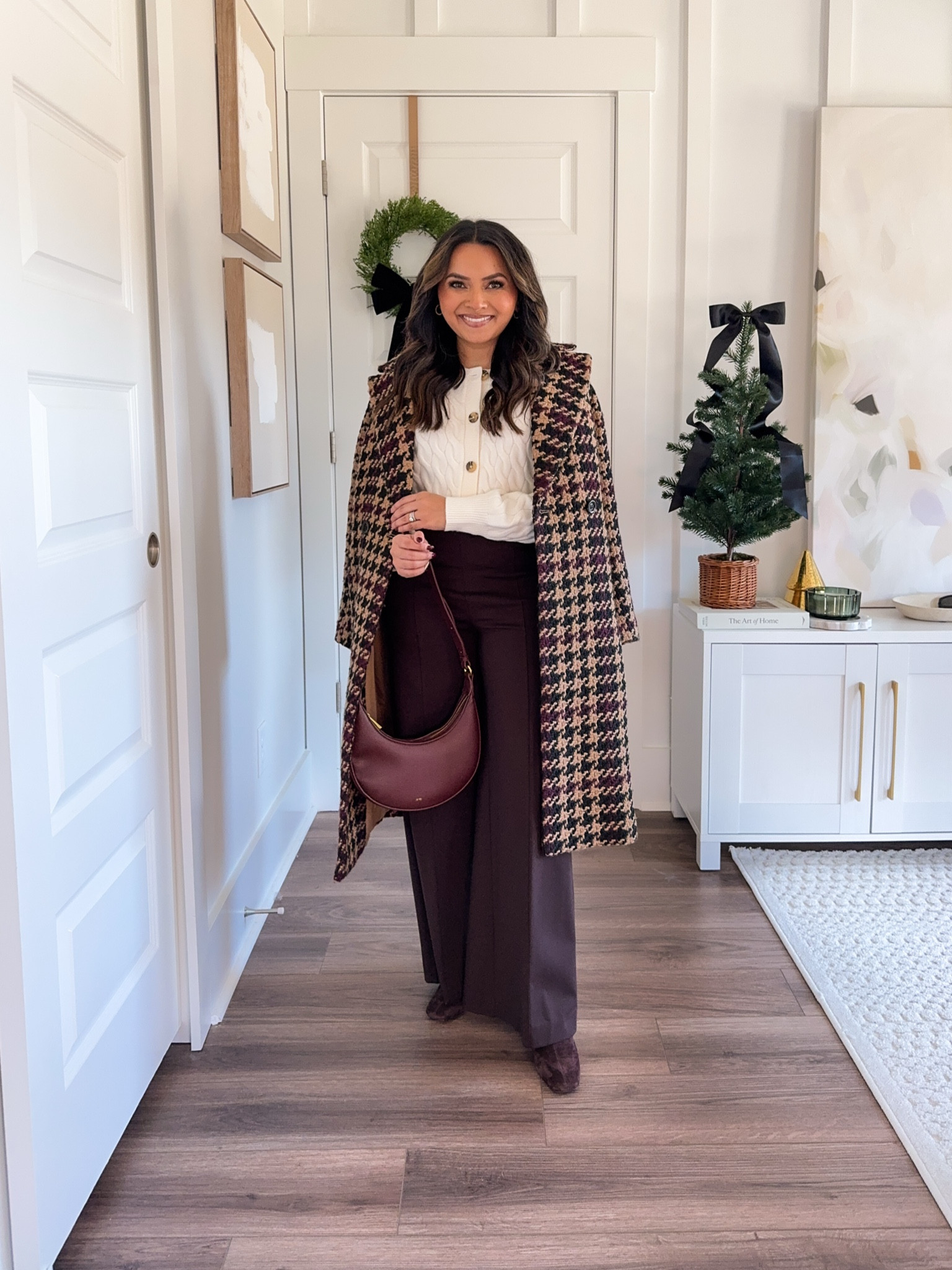 Brown camel plaid coat  size xxs petite TTS
White ribbed top size xs TTS
Brown flare pants size 2 petite TTS

Workwear
Winter office outfits
Petite pants
Petite style
Winter outfits
Winter style
Cold weather outfit
Honey Sweet Petite
Honeysweetpetite



#LTKSaleAlert #LTKWorkwear #LTKCyberWeek
