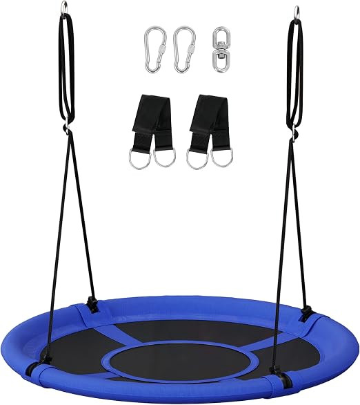 SONGMICS Saucer Tree Swing 40 Inch 700 lb Load Textilene Fabric Includes Hanging Kit for Kids Out... | Amazon (US)