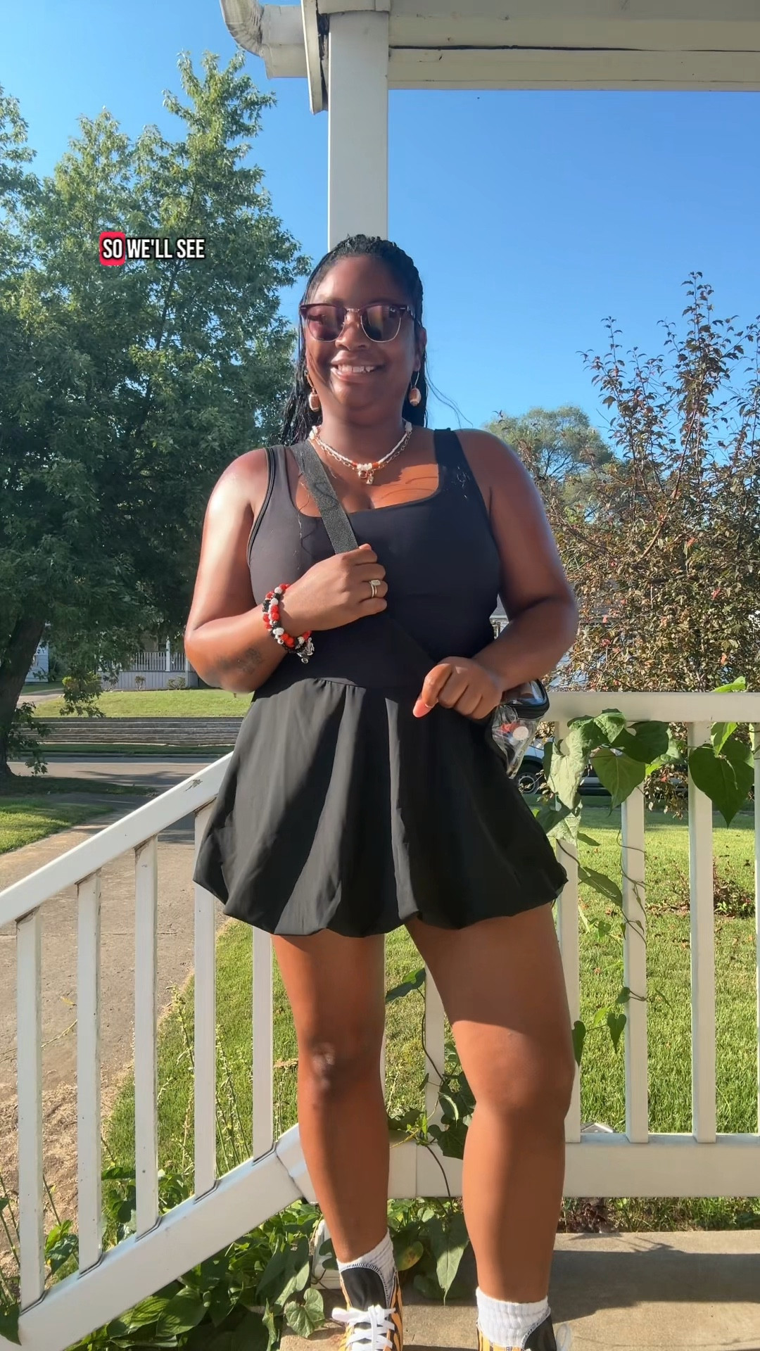 Black activewear dress 