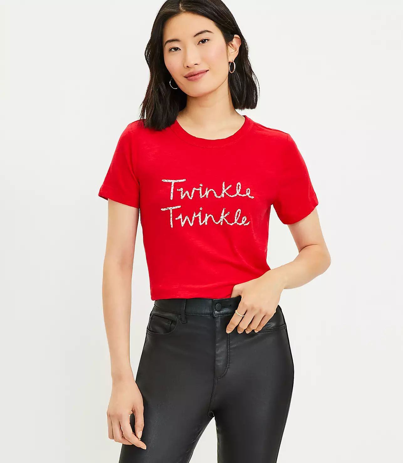 Twinkle Twinkle Shimmer Everyday Crew Tee | LOFT
