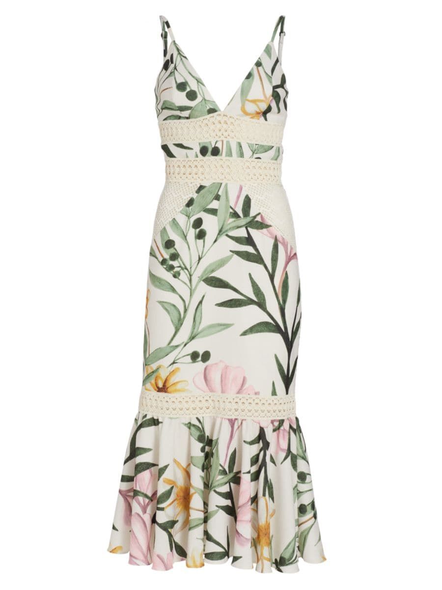 Jasmin Bodycon Floral Midi Dress | Saks Fifth Avenue