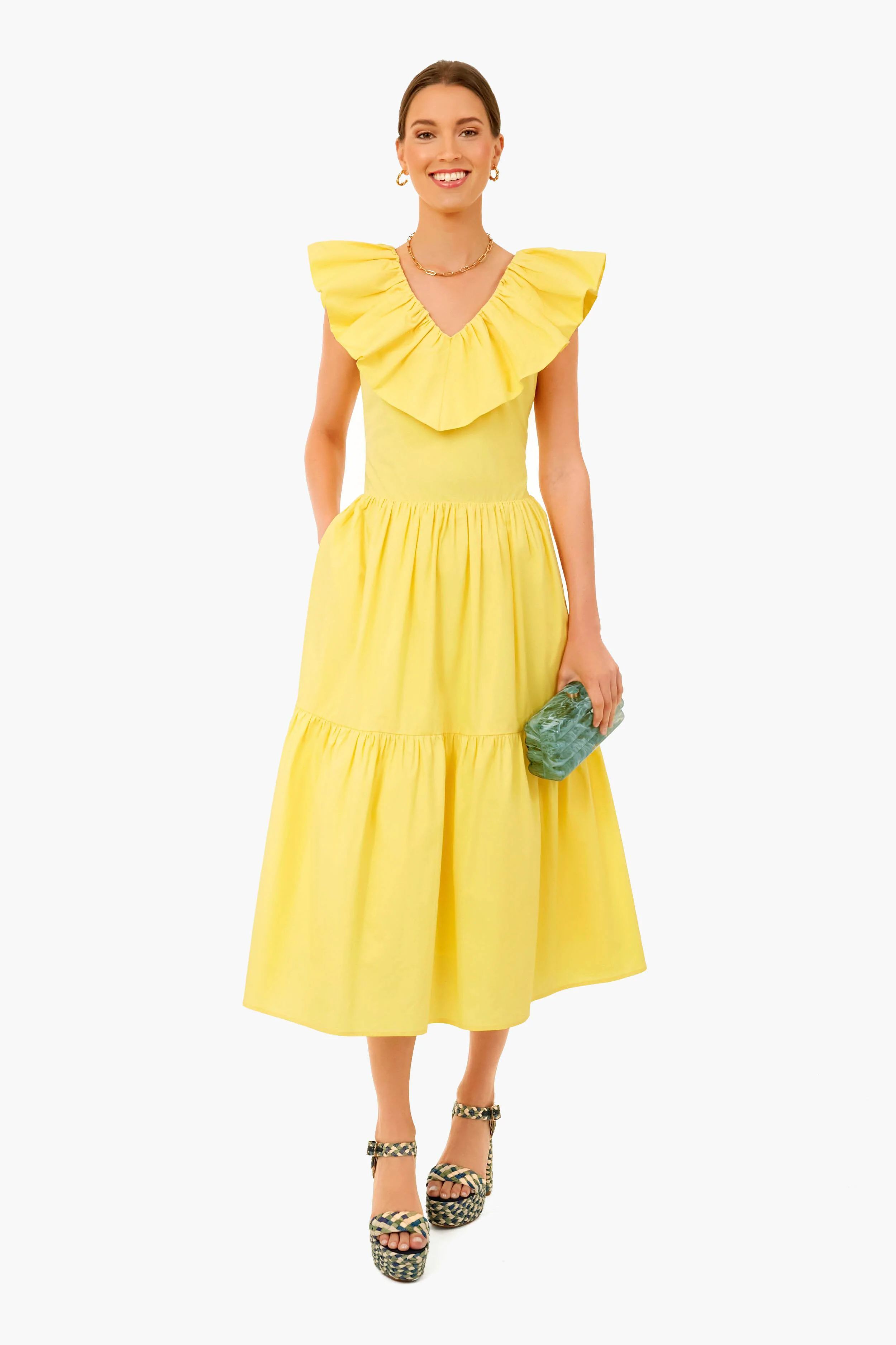Yellow Ruffle Josie Dress | Tuckernuck (US)