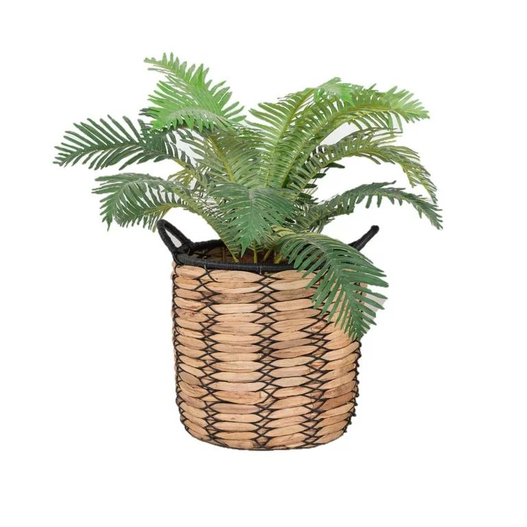 Better Homes & Gardens 15 Inch Round Woven Water Hyacinth Basket Planter | Walmart (US)