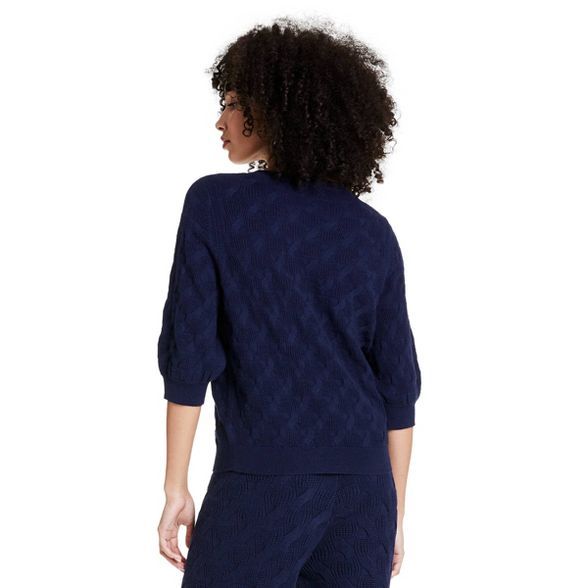 Women's Elbow Sleeve Crewneck Pullover Sweater - Rachel Comey x Target Navy | Target