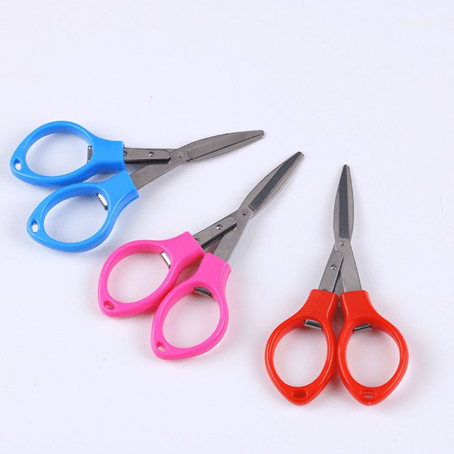 6 Pieces Stainless Steel Scissors Anti-Rust Folding Scissors Glasses-Shaped Mini Shear for Home a... | Walmart (US)