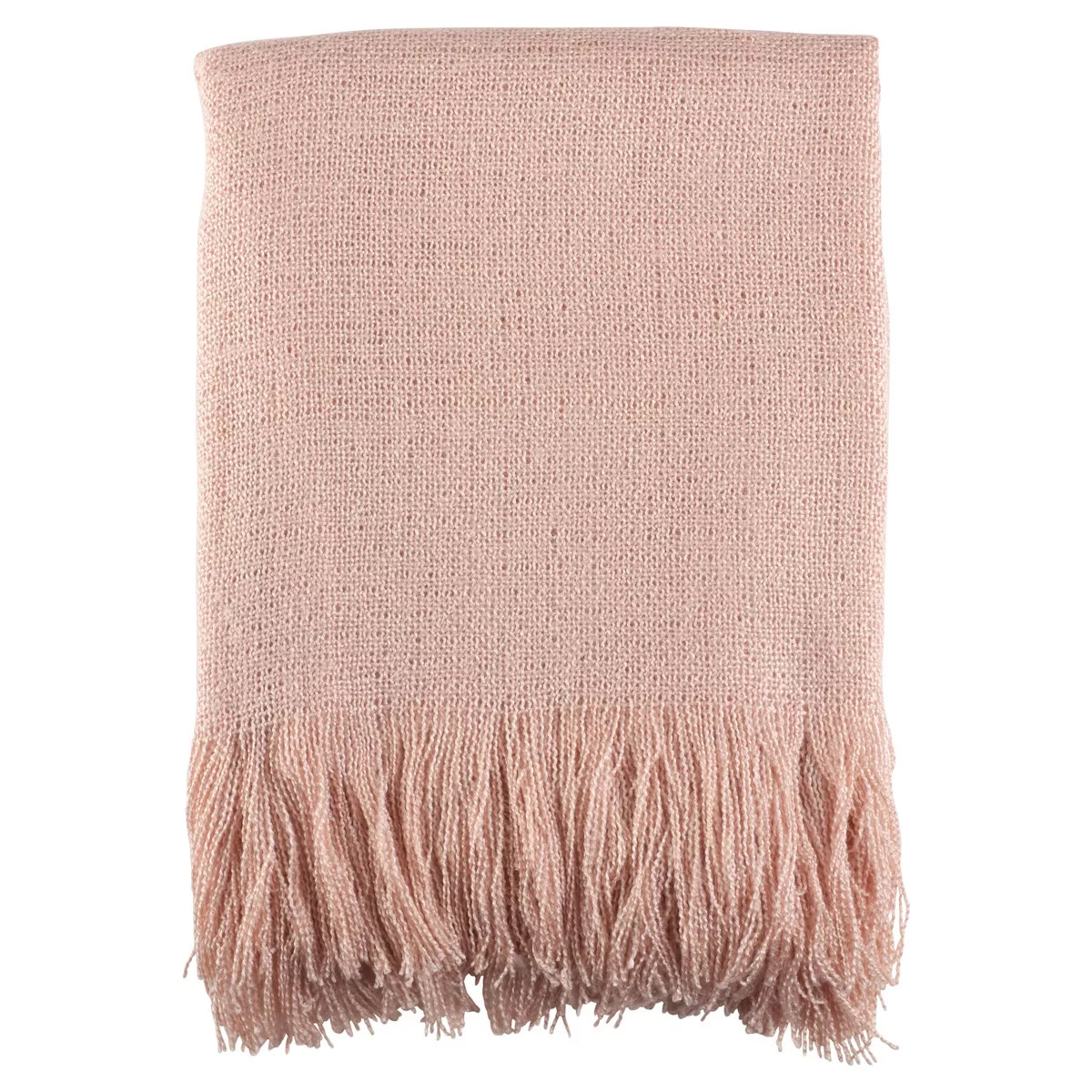 Pink Fringe Hem Throw Blankets (50"x60") - Saro Lifestyle | Target