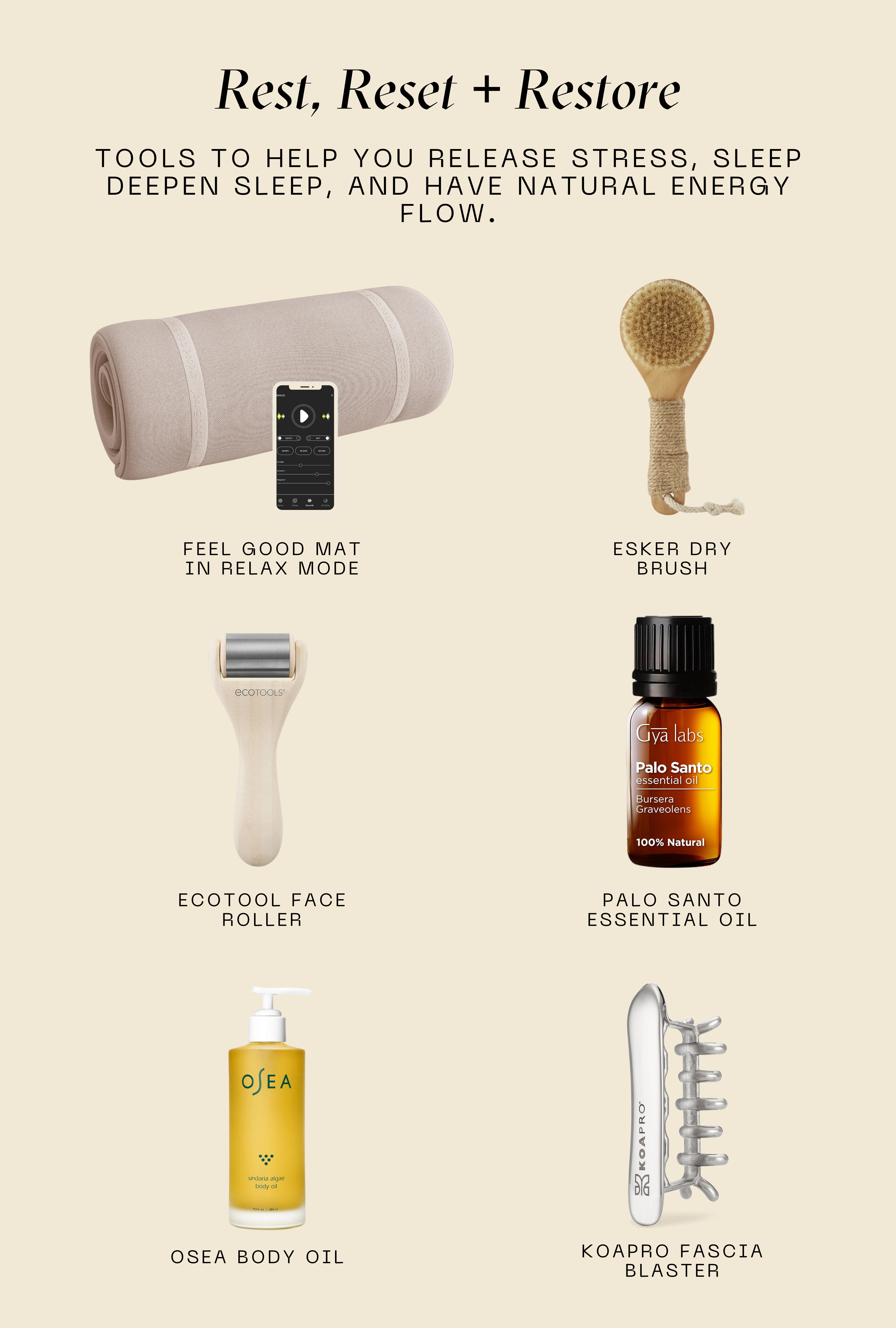 Your nervous system reset in one kit.
Pair with your Feel Good Mat to grounding essentials like palo santo, dry brush, fascia blaster + more... 

Everything you need to transition into fall steady, supported + stress-free.

#fallreset #nervoussystemhealth #stressrelief #selfcareritual #feelgoodliving #vibrationtherapy #lowtoxliving #wellnesstools #selfcarekit #restrestore #nervoussystemregulation

 

 