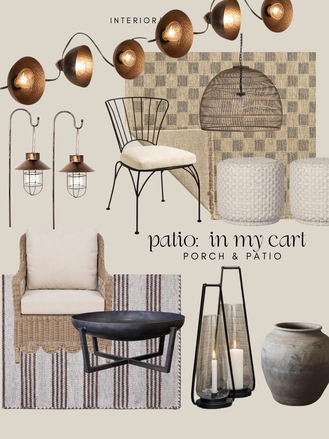 Patio in my cart. Outdoor furniture sale, outdoor rugs, tj maxx outdoor chair, outdoor rug,  solar lights 

#LTKSaleAlert #LTKHome