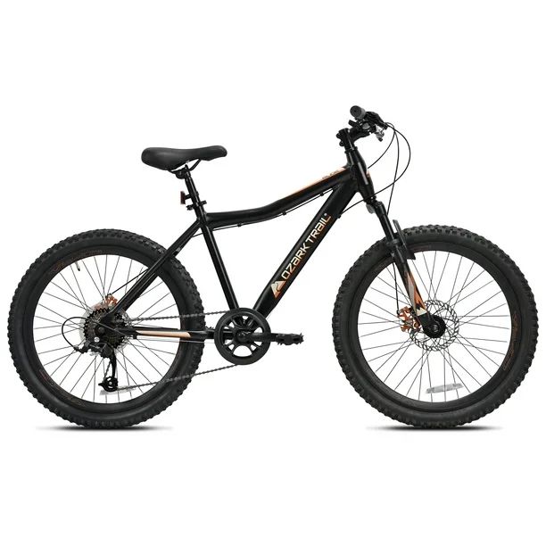 Ozark Trail 24" Glide Mountain Bike, 8 Speed, Black, Teen, Unisex - Walmart.com | Walmart (US)