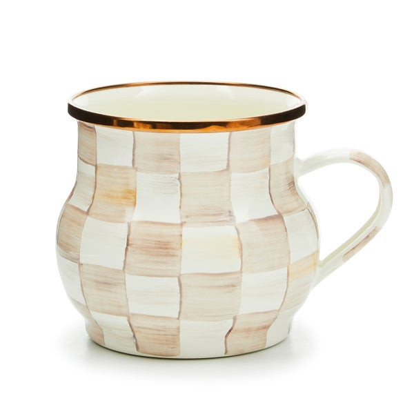 MacKenzie-Childs Mocha Check Mug | MacKenzie-Childs
