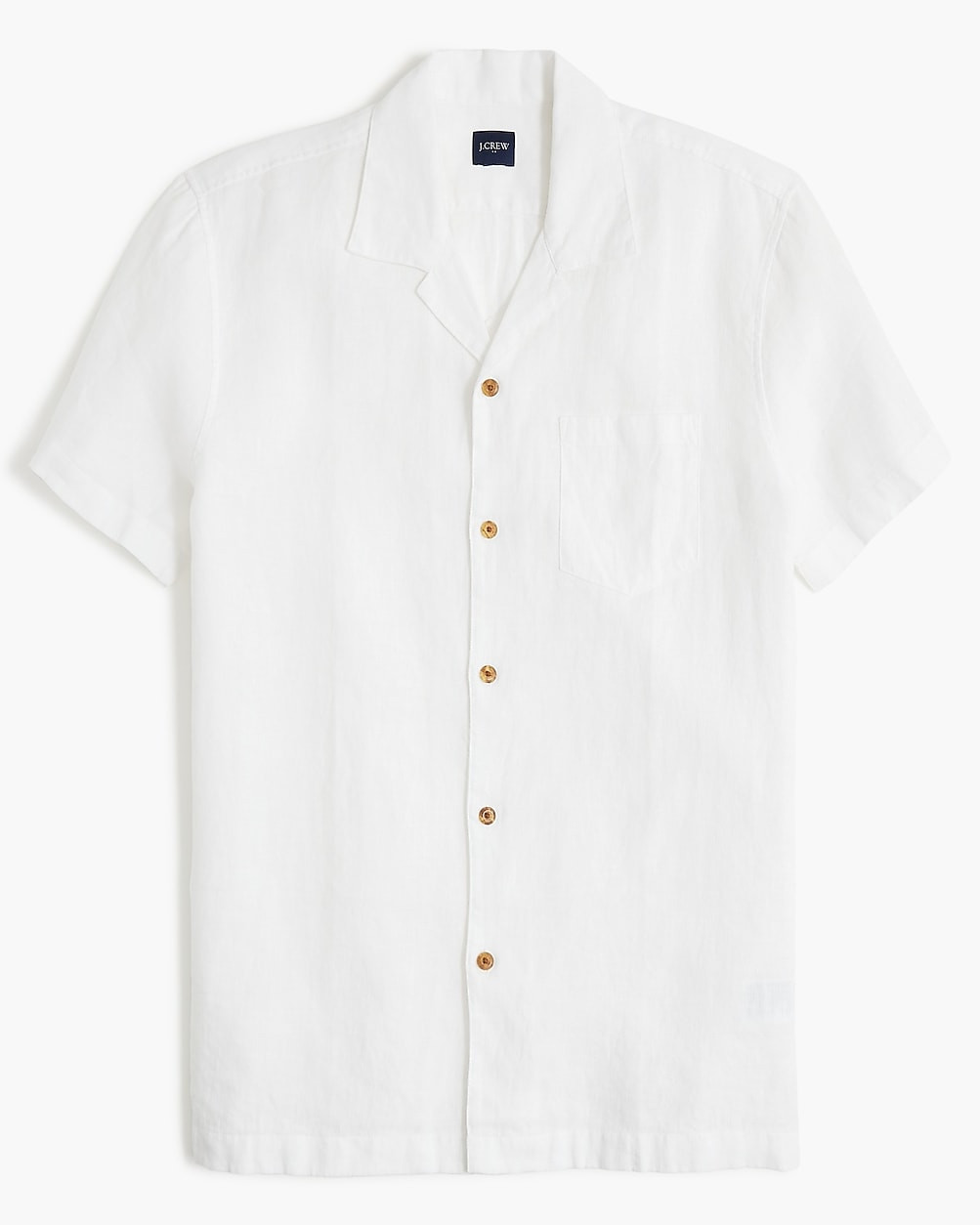 Short-sleeve linen-blend camp shirt | J.Crew Factory