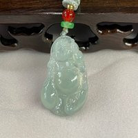 Ice Green Jade Buddha Pendant Natural Burmese Jadeite | Etsy (US)