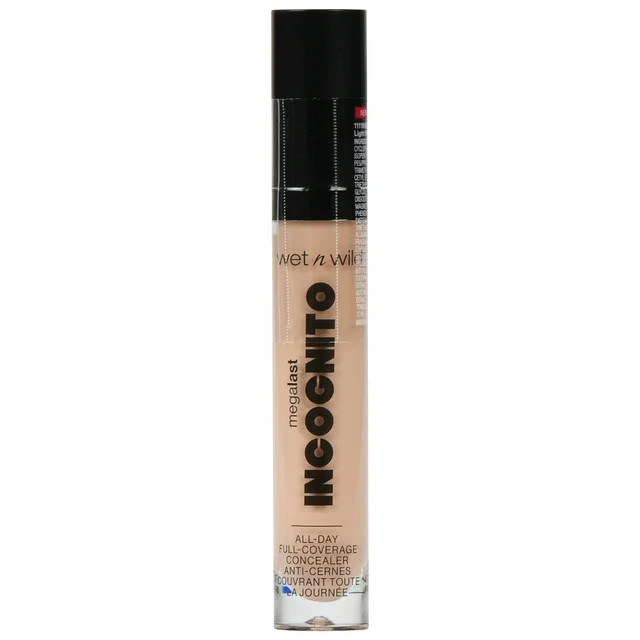 wet n wild MegaLast Incognito Full Coverage Concealer, 16-Hour Wear, Light Beige, 0.18 oz | Walmart (US)