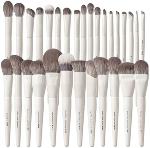 30 Pcs Pro Grade Makeup Brushes Set with Dense Ultra Soft Bristle,Elegant Design Luxury Make up B... | Amazon (US)