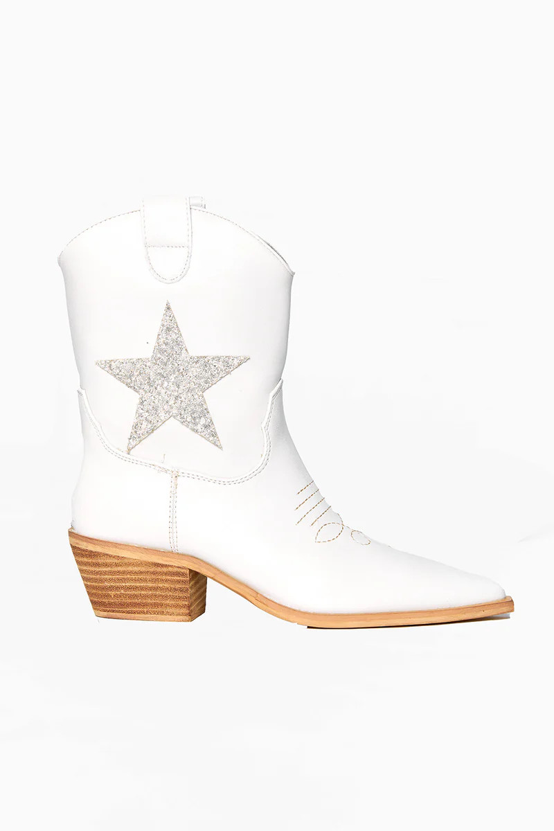 BuddyLove X Chinese Laundry | Zurich Pearl Boots | White | BuddyLove