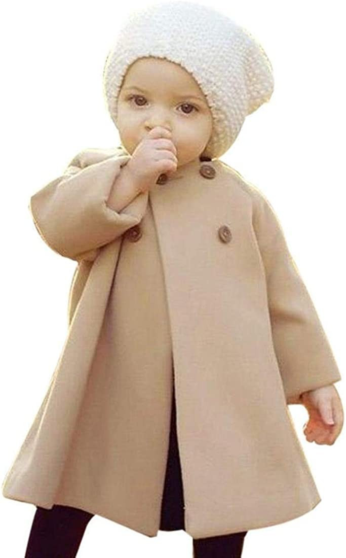 SWNONE Baby Coats Spring Fall Kid Baby Girl Cloak Button Jacket Clothes Baby Outwear Clothes | Amazon (US)