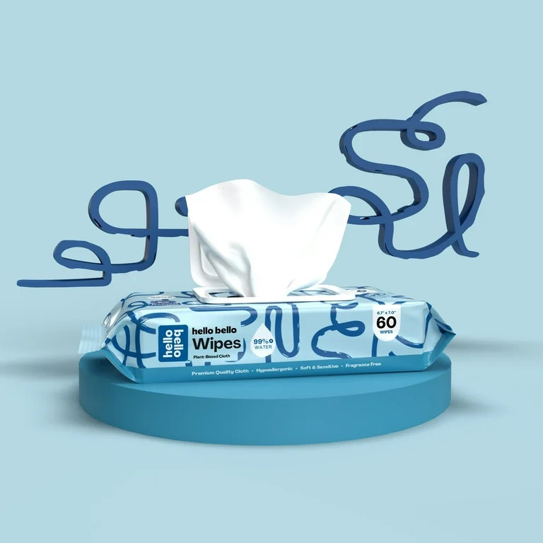 Hello Bello Baby Wipes, 600 Unscented Plant-Based Wipes, 10 Pouch Box (Choose Your Count) | Walmart (US)