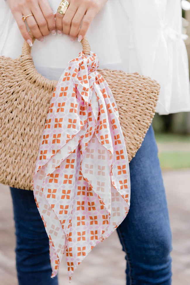 Droptop Drive Pink Diamond Print Headscarf | Pink Lily