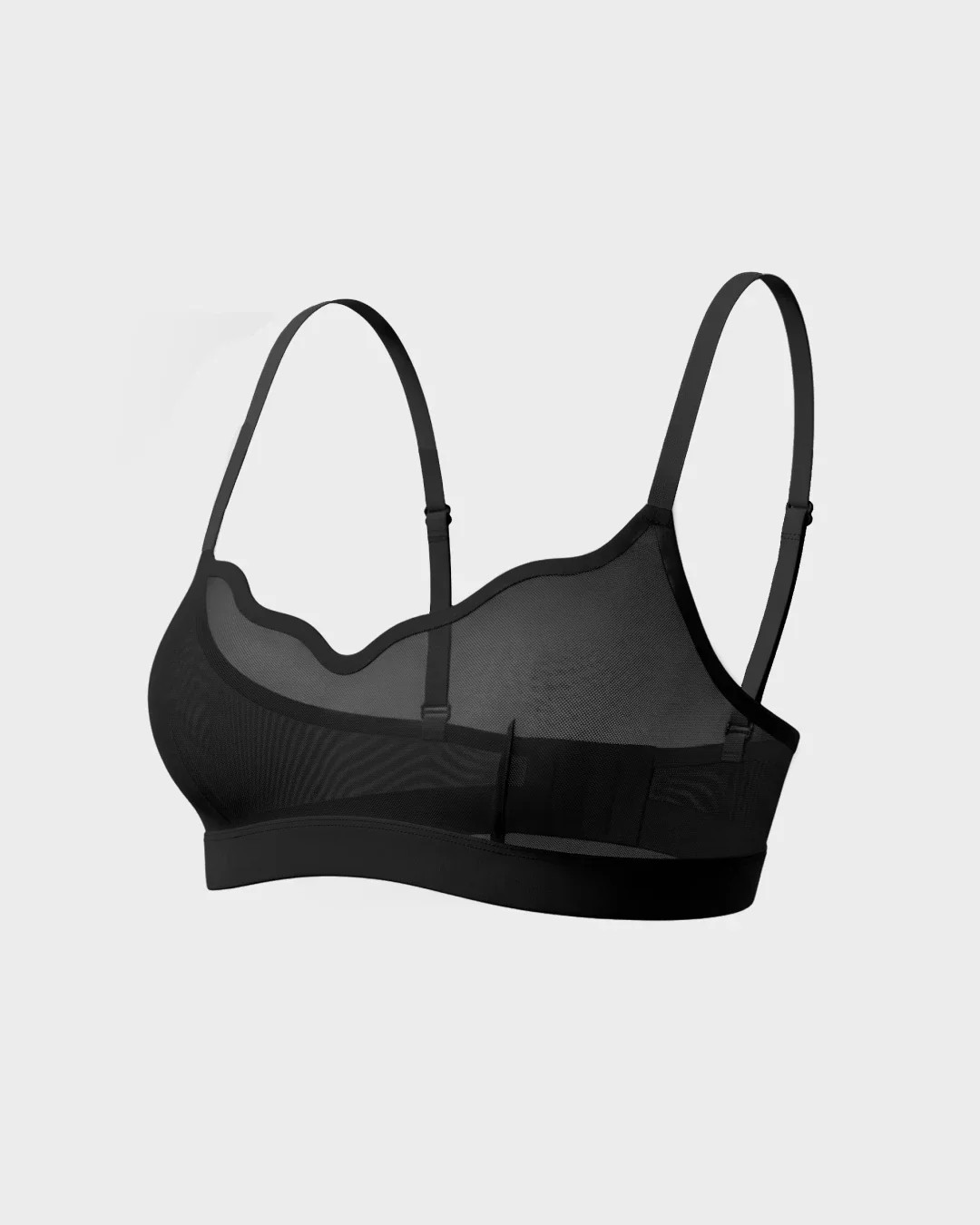 Black Truffle Sheer Bralette \u2013 Seamless, No Wire | EBY (US)