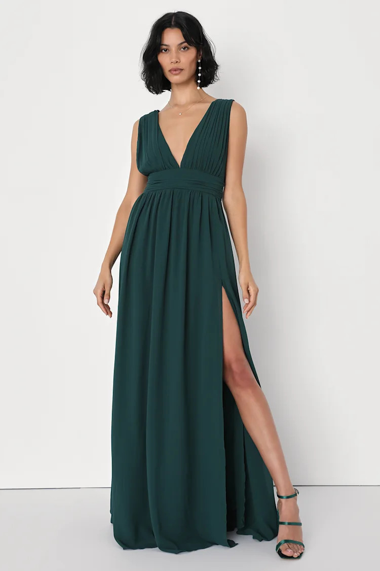 Heavenly Hues Forest Green Maxi Dress | Lulus