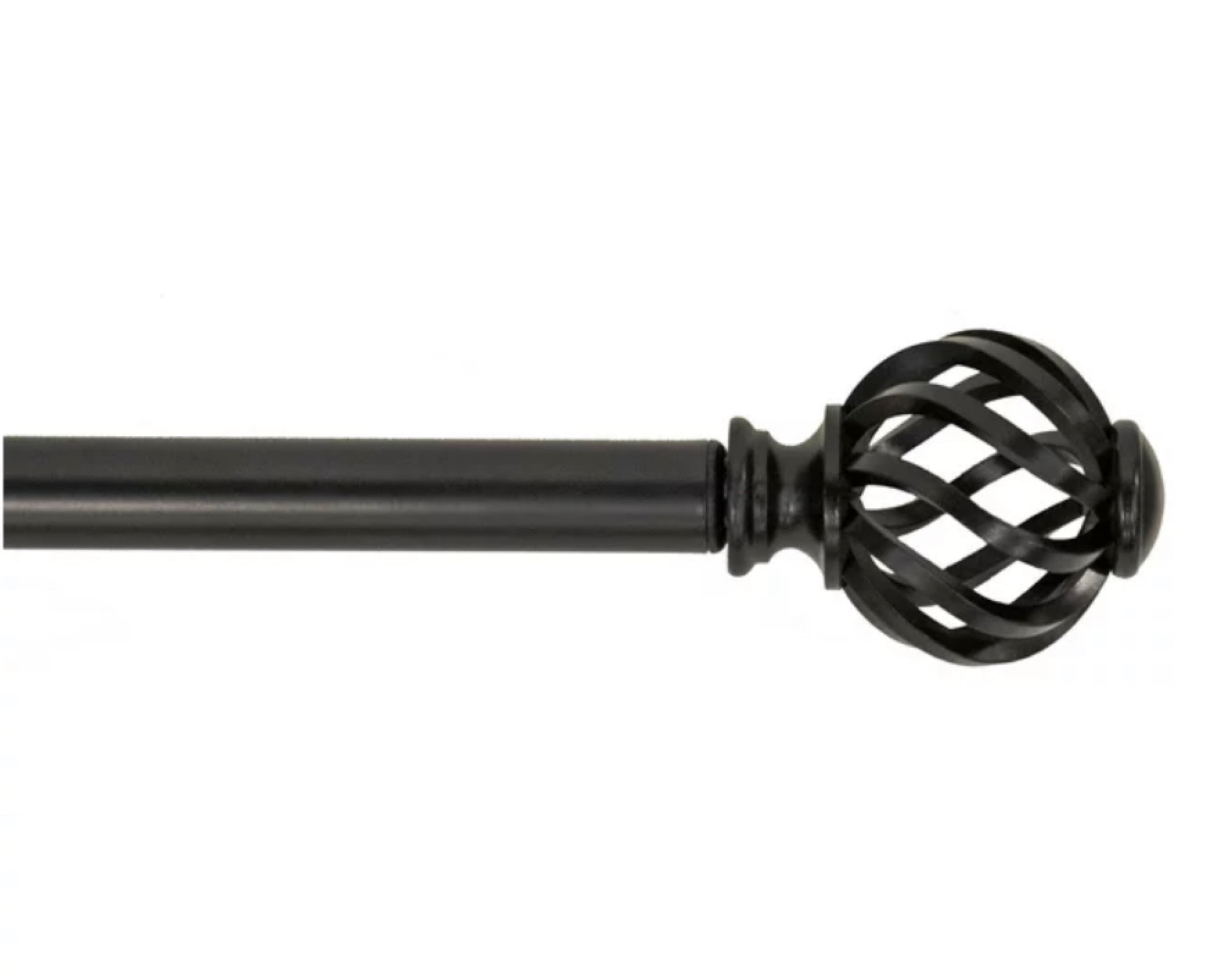 Cage-end curtain rod 