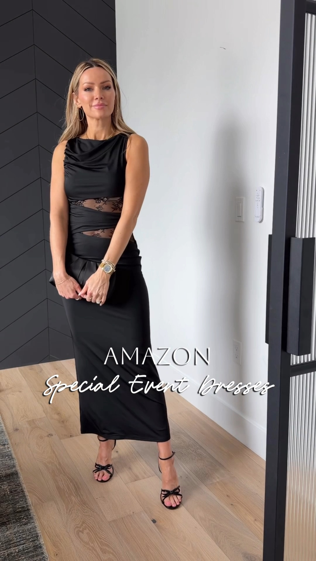Amazon event dresses that look way more expensive than they are ✨ comment AMAZON and I’ll send you details 
Wedding guest ready, spring formal, date night, cocktail party, and more!

✔️ Chic black cutout midi
✔️ Strapless statement bow moment
✔️ Blue floral feminine fit
✔️ Soft romantic pink slip
✔️ Classic black floral dress

As a busy mom, I love having elevated, affordable options that work for weddings, showers, and special events without the designer price tag.

Saving this for your next invite — because last minute outfit panic is real 🙃
These are the kind of neutral-chic, flattering fits I always recommend for effortless dress-up style.

 wedding guest style 🤍

#WeddingGuestDress #AmazonFashionFinds #AffordableFormal #NeutralChic #SpringEventStyle

#LTKWedding