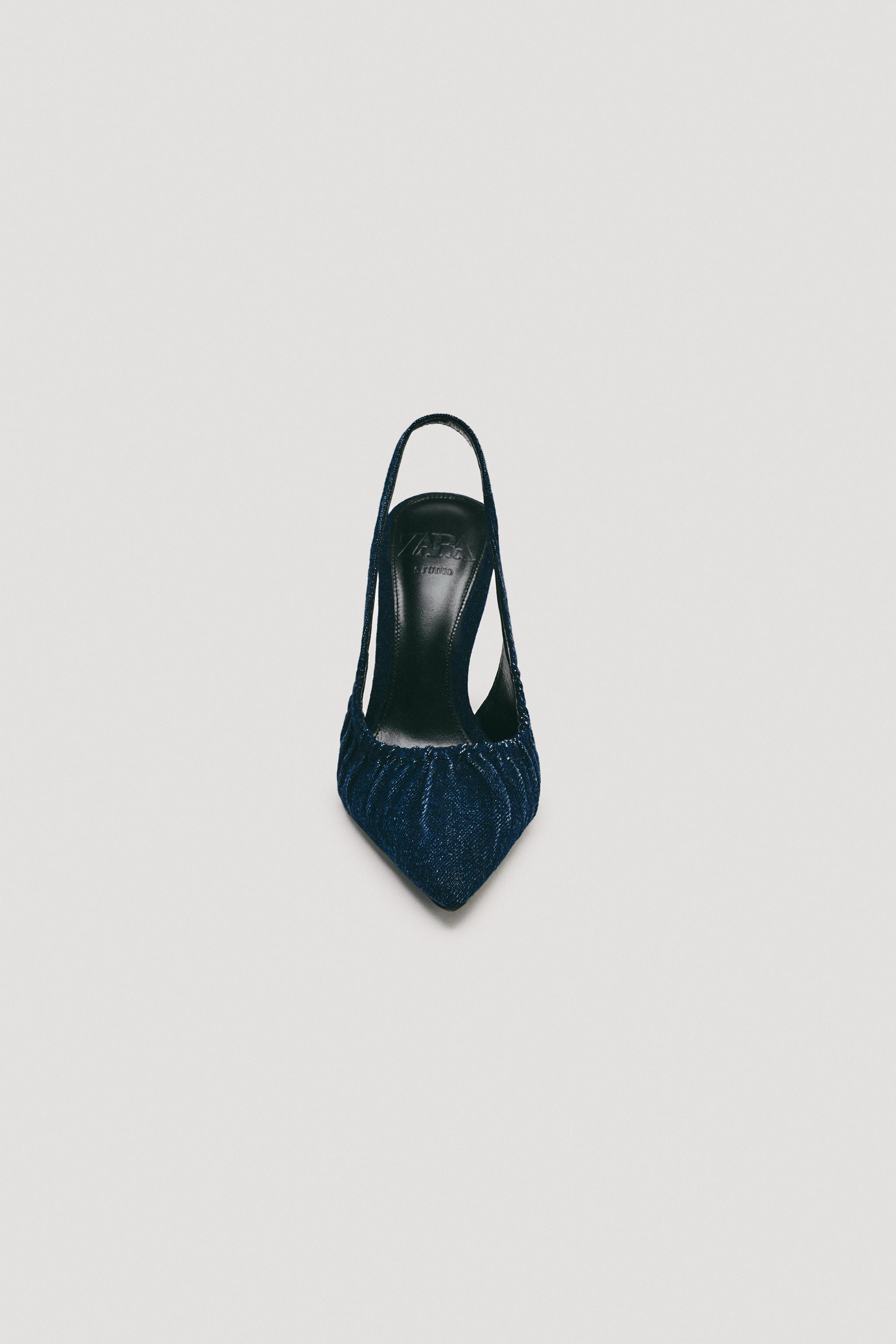 LIMITED EDITION DENIM SLINGBACK HEELS | Zara US