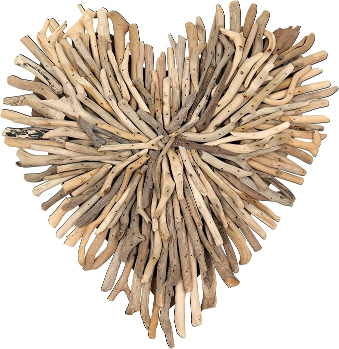Creative Co-Op Driftwood Heart Shaped Wall Décor | Amazon (US)