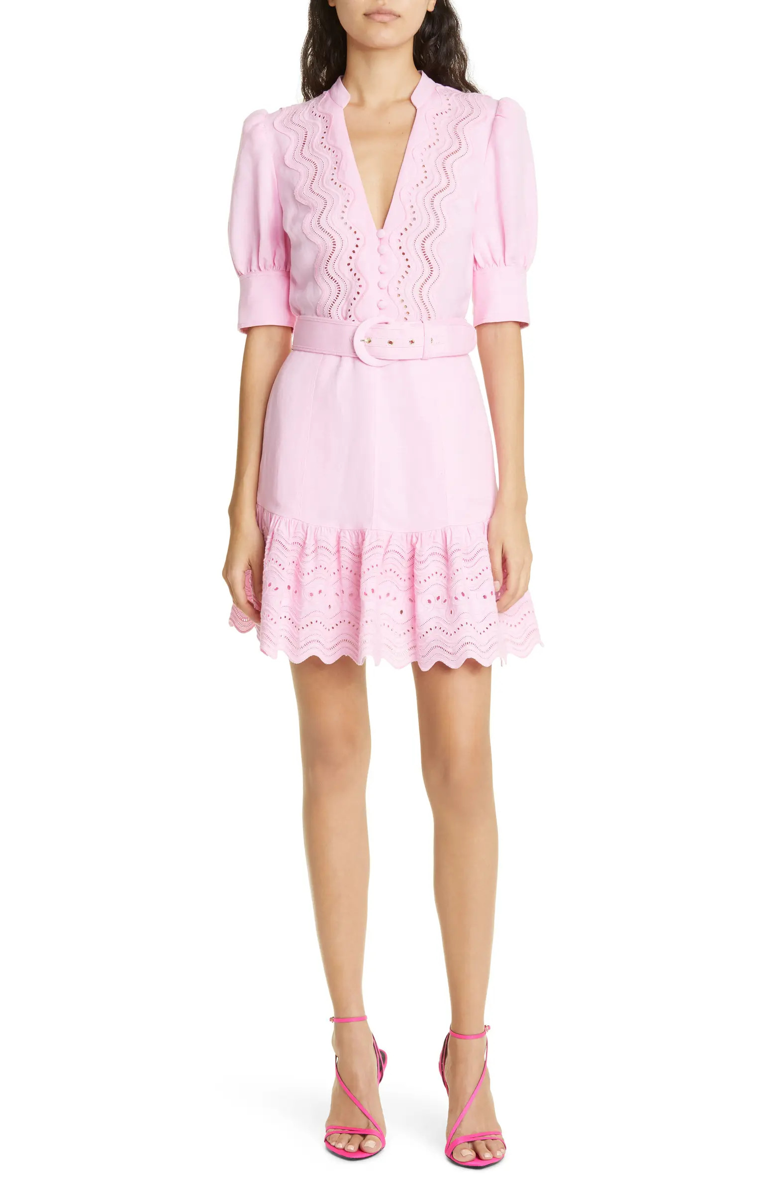 Emile Embroidered Eyelet Linen & Cotton Dress | Nordstrom