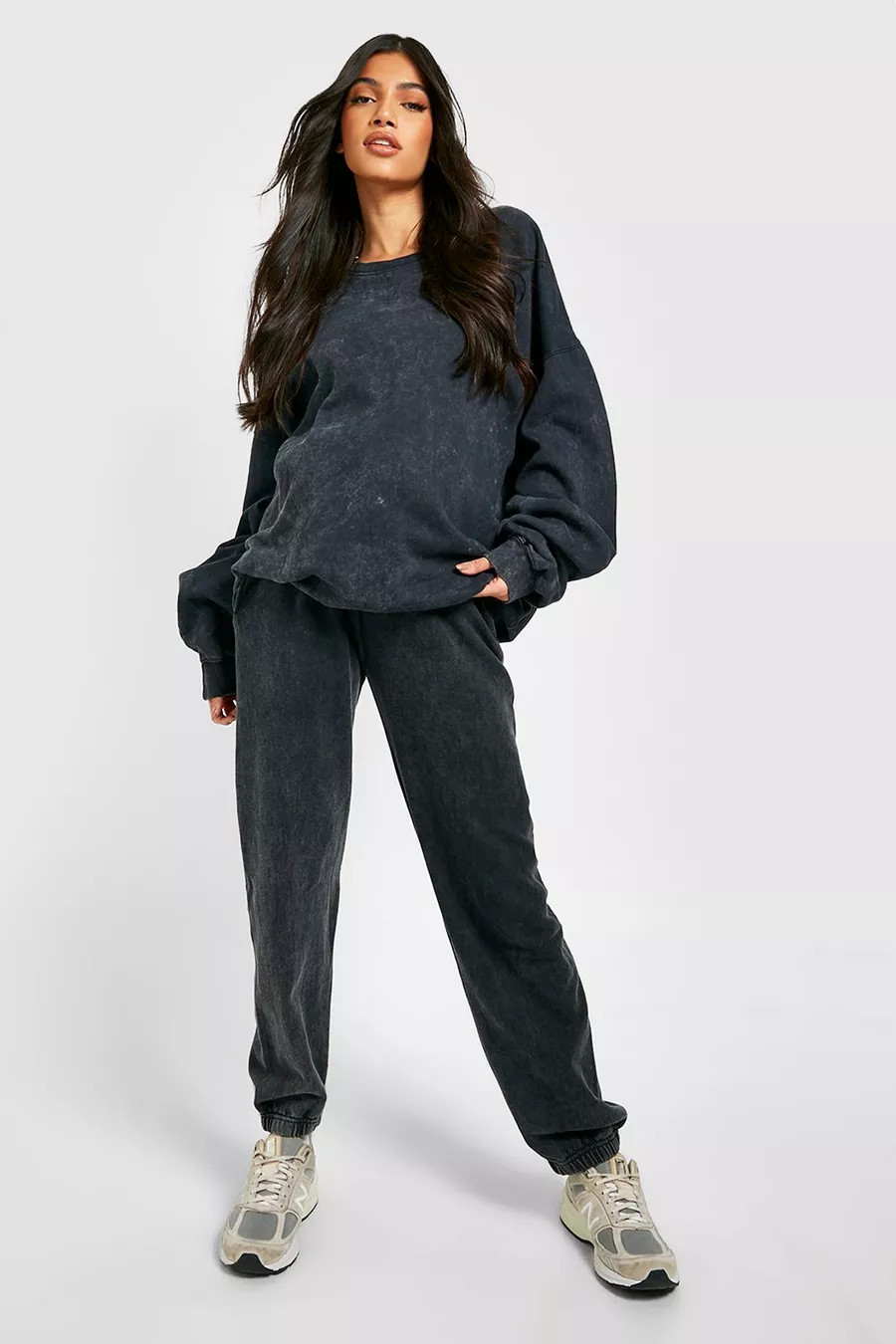 Maternity Acid Wash Sweatshirt Tracksuit | Boohoo.com (US & CA)