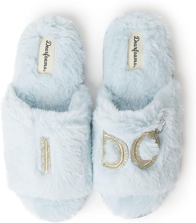 Dearfoams Women's Bridal I Do & I Do Crew Giftable Slide Slipper | Amazon (US)