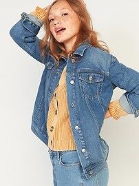 Oversized Boyfriend Jean Jacket for Women | Old Navy (US)