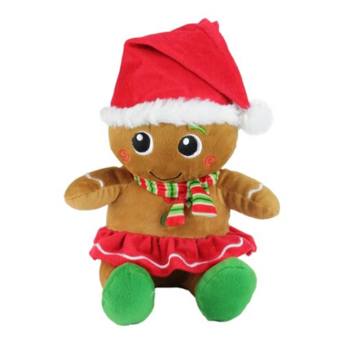 Northlight Plush Sitting Gingerbread Girl Christmas Figure - 11" | Target