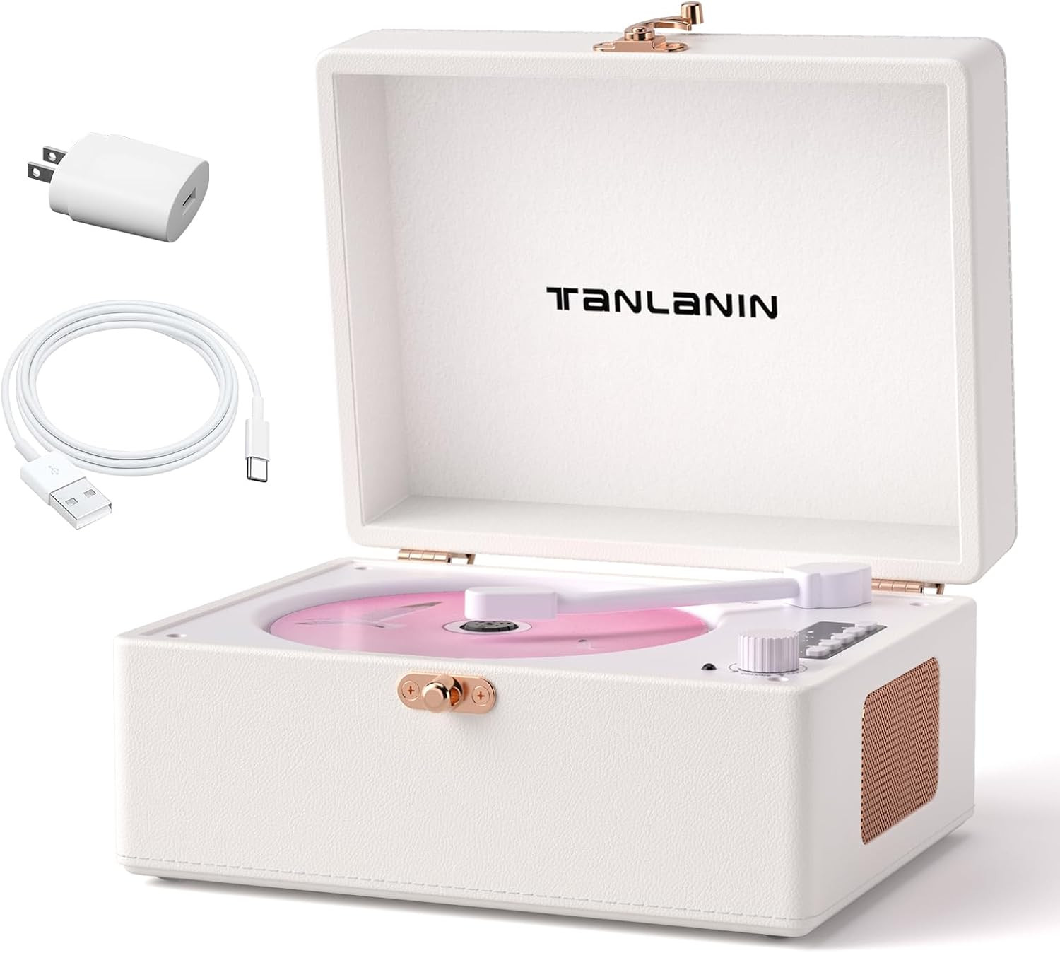 Vintage Portable CD Player with Built-in Speakers, Bluetooth Input & Output, LED Display, Retro S... | Amazon (US)