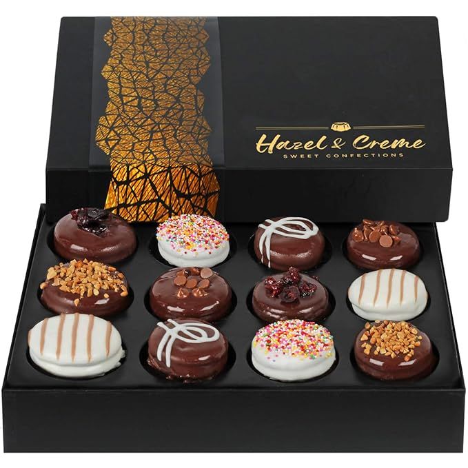Hazel & Creme Chocolate Cookie Gift Basket - Chocolate Covered Cookies Box - Valentines Day Gift ... | Amazon (US)
