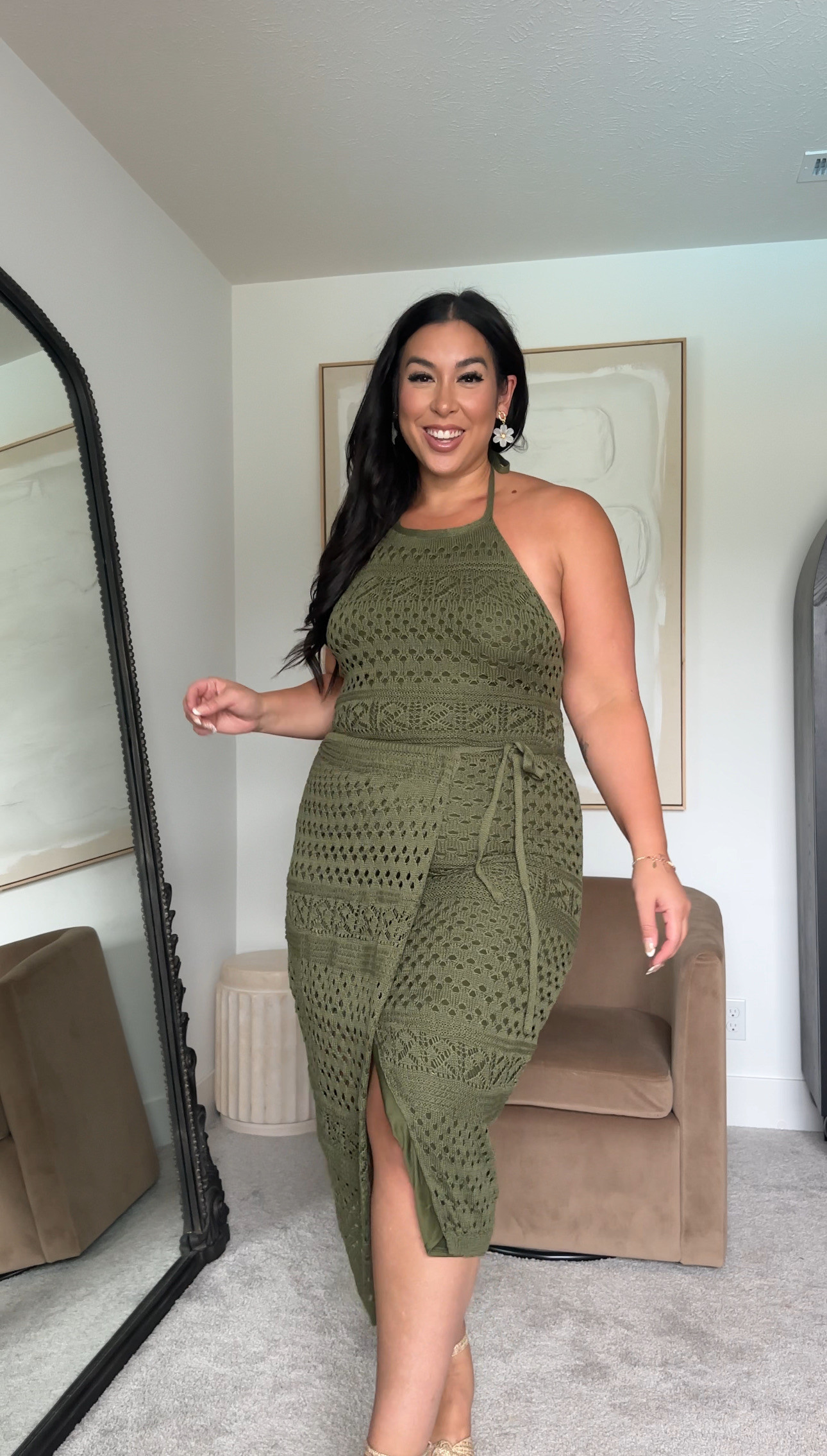 Midsize vacation dress! Wearing an XL!
-
-
-
Resort wear, vacation outfit, cut out dress, crochet dress, colorful dress, beach dress, beach vacation outfit 

#LTKStyleTip #LTKSeasonal #LTKMidsize