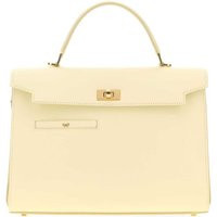 Anya Hindmarch Pastel Yellow Leather Mortimer Handbag | Balardi (US & Canada)