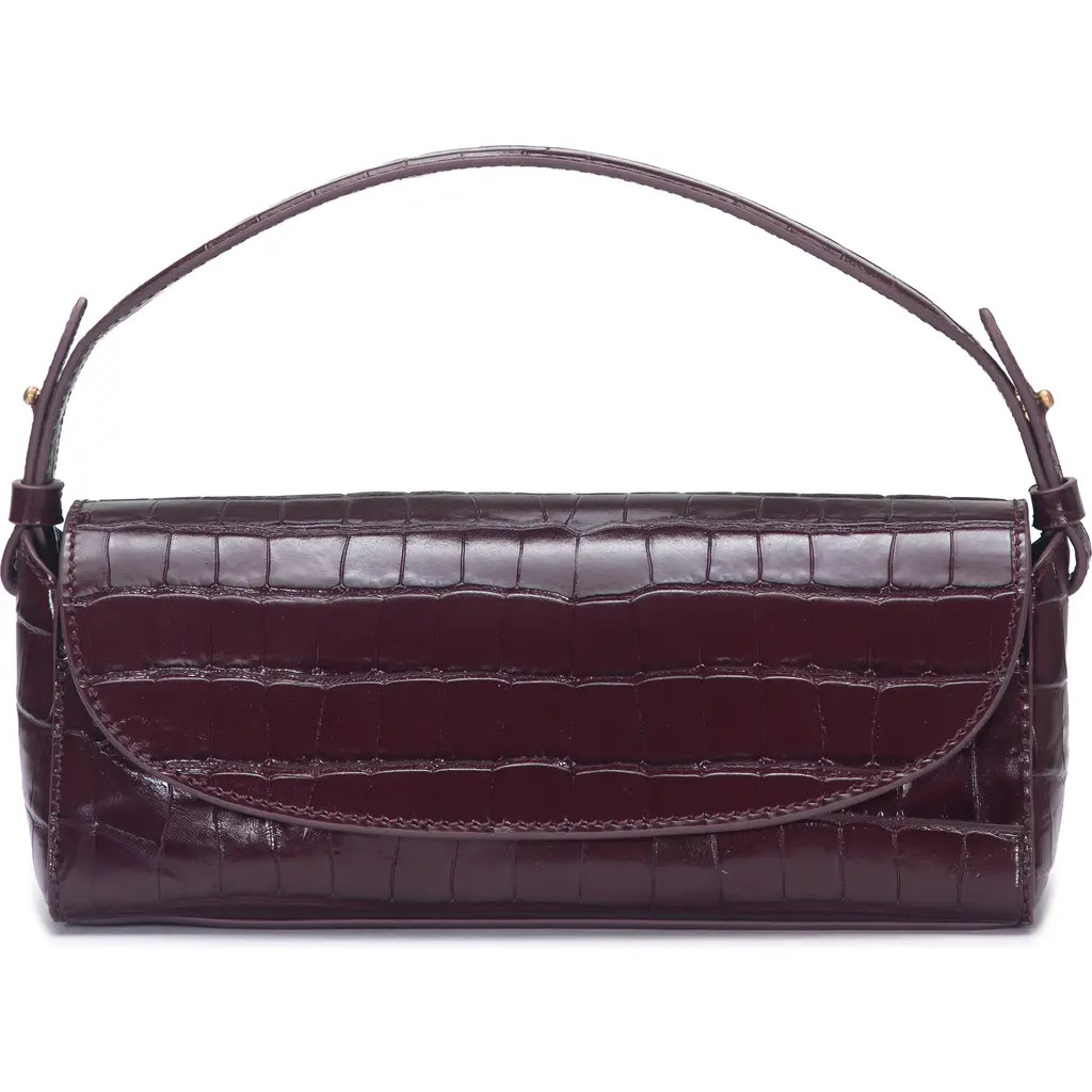 Vince Mini Sabrina Croc Embossed Leather Top Handle Bag in Bordeaux at Nordstrom | Nordstrom