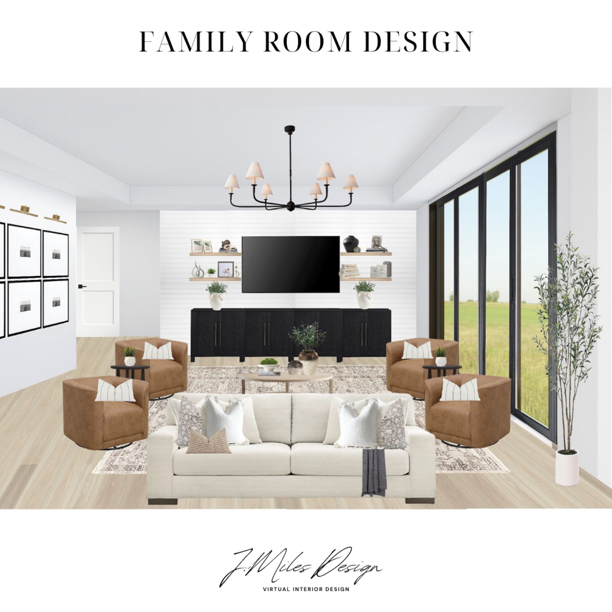Modern farmhouse vibes meet cozy elegance in this family room design! From the warm wood tones and neutral palette to the sleek black accents and shiplap details, this space strikes the perfect balance of comfort and style.

#LTKHome #LTKStyleTip
