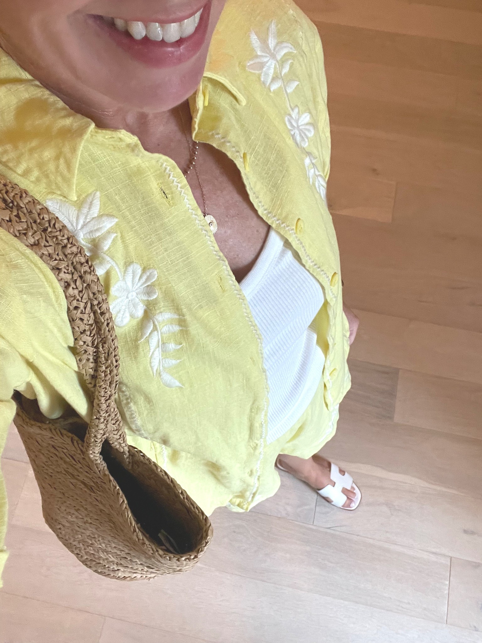 Heatwave lunch outfit! Love this little straw bucket bag currently on sale + extra 30% off - comes in chocolate too which would be great for transitioning to fall. Not structured but good size and great for wallet, phone, sunglasses, and light sweater. My $8 tank is also a great piece. Thicker material and super affordable! 

Tank - Target, sized up 1 for looser fit
Sandals - sized up 1/2 size
Shorts set - from Selfie Leslie - can’t link exact, found and linked similar


#LTKSaleAlert #LTKPetite #LTKFindsUnder50