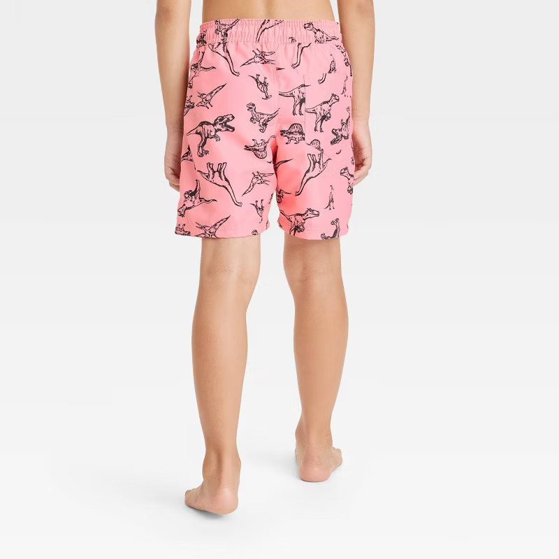 Boys' Dino Swim Trunks - Cat & Jack™ Pink | Target