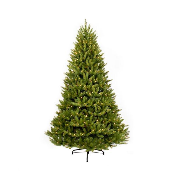 9ft Pre-lit Artificial Christmas Tree Full Forest Fir - Puleo | Target